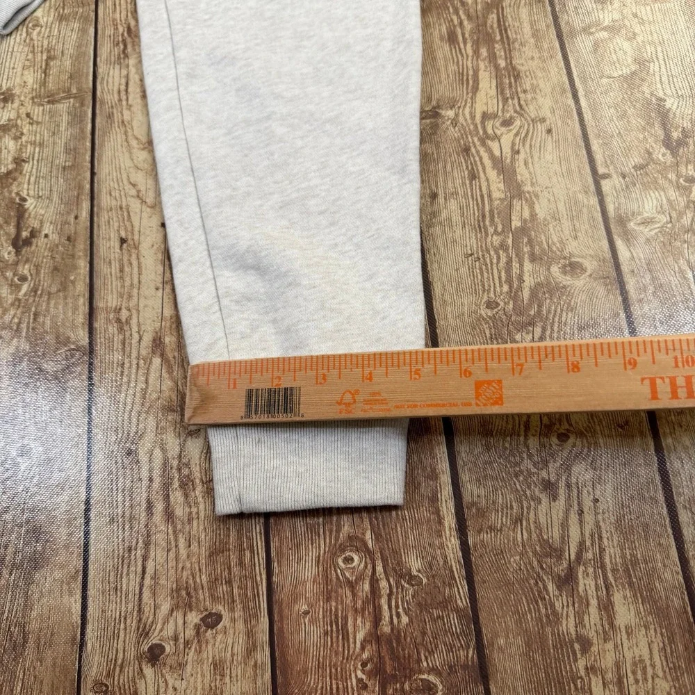Hollister Jogger Sweatpants Mens Small Oatmeal Heathered Fleece Cuffed